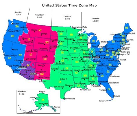 A Map Of Eastern Time Zone